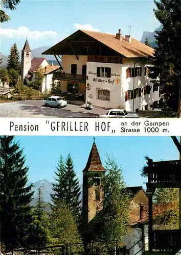 AK / Ansichtskarte Lana_Meran Pension Caprile Gasthaus Gfrillerhof Kirche Lana_Meran