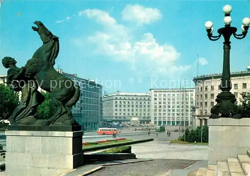 AK / Ansichtskarte Beograd_Belgrad Pogled na trg marksa i Engelsa Marx Engels Platz Denkmal Beograd Belgrad