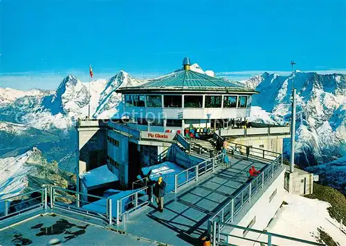 AK / Ansichtskarte Schilthorn_Muerren Piz Gloria Bergstation Bergrestaurant Fernsicht Alpenpanorama Berner Alpen Schilthorn Muerren