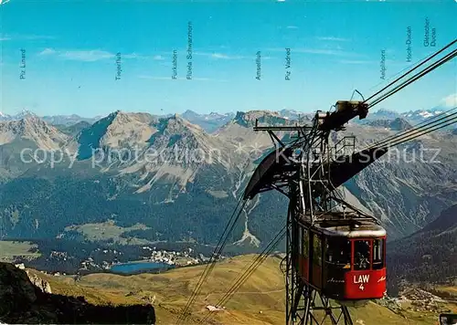 AK / Ansichtskarte Arosa_GR Luftseilbahn Arosa Weisshorn Alpenpanorama Arosa_GR