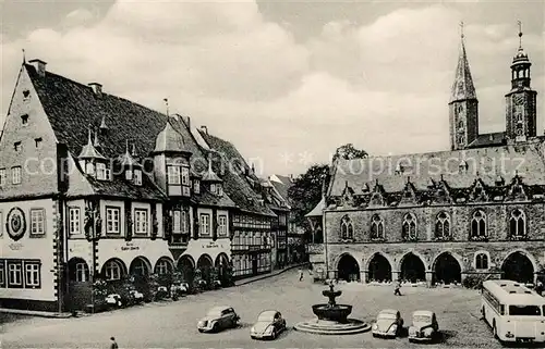 AK / Ansichtskarte Goslar Marktplatz Rathaus Hotel Kaiserworth Goslar