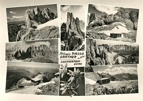 AK / Ansichtskarte Tiers_Dolomiten Santnerpasshuette Rifugio Passo Santner Gebirgspanorama Tiers Dolomiten