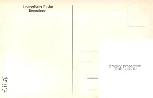 AK / Ansichtskarte Braunsbach_Wuerttemberg Evangelische Kirche Braunsbach Wuerttemberg