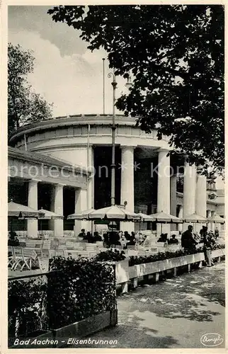 AK / Ansichtskarte Bad_Aachen Elisenbrunnen Restaurant Gartenterrasse Bad_Aachen