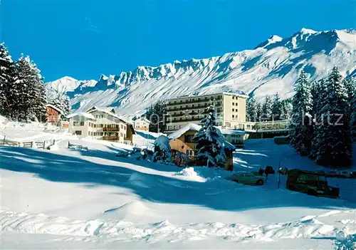 AK / Ansichtskarte Valbella_Lenzerheide Posthotel mit Churerjochkette Wintersportplatz Alpen Valbella_Lenzerheide