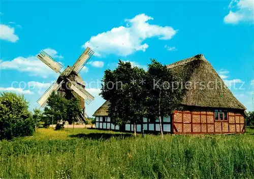 AK / Ansichtskarte Rammsee_Kiel Schleswig Holsteinisches Freilichtmuseum Bockmuehle 18. Jhdt. Haus Storm Rammsee Kiel