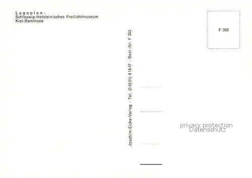 AK / Ansichtskarte Rammsee_Kiel Schleswig Holsteinisches Freilichtmuseum Lageplan Rammsee Kiel