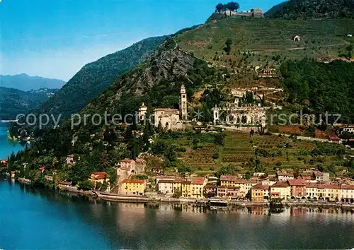 AK / Ansichtskarte Morcote_Lago_di_Lugano Fliegeraufnahme Morcote_Lago_di_Lugano