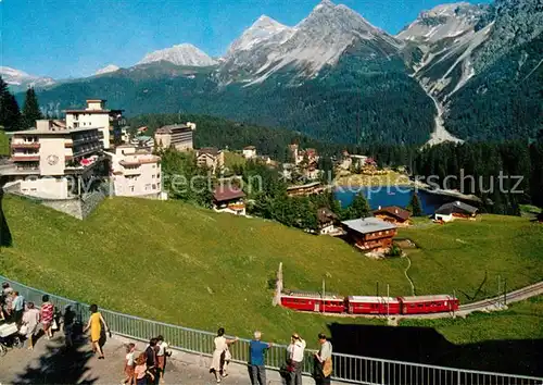 AK / Ansichtskarte Arosa_GR Dorfstrasse mit Blick gegen Untersee Arosa_GR