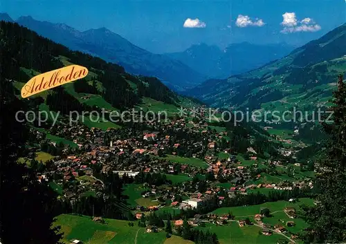 AK / Ansichtskarte Adelboden Gesamtansicht mit Alpenpanorama Niesenkette Niederhorn Adelboden