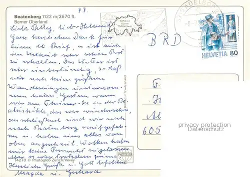 AK / Ansichtskarte Beatenberg Thunersee Alpenpanorama Alte Haeuser Beatenberg