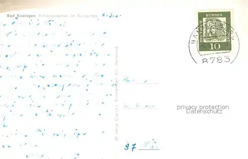 AK / Ansichtskarte Kissingen_Bad Kurgarten Kurgaeste Kissingen_Bad