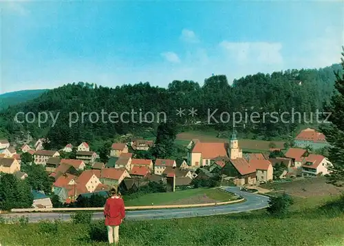 AK / Ansichtskarte Obertrubach Panorama Kirche Obertrubach