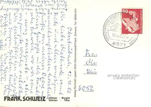 AK / Ansichtskarte Obertrubach Richard Wagner Felsen Gasthof Alte Post  Obertrubach