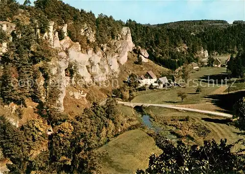 AK / Ansichtskarte Fraenkische_Schweiz Roemerbruecke Schloettermuehle Fraenkische Schweiz