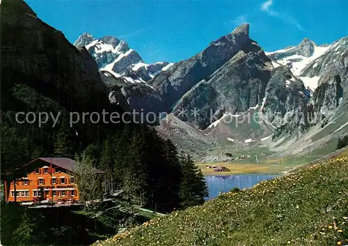 AK / Ansichtskarte Rotsteinpass Berggasthaus Seealpsee Altmann Rossmad Saentis Rotsteinpass