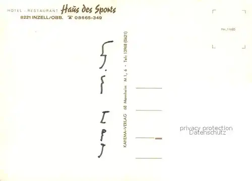 AK / Ansichtskarte Inzell Restaurant Haus des Sports Inzell