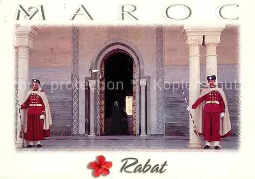 AK / Ansichtskarte Rabat_Marokko Schloss Wachsoldaten Rabat Marokko