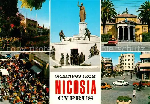 AK / Ansichtskarte Nicosia Palais du President Markt Nicosia