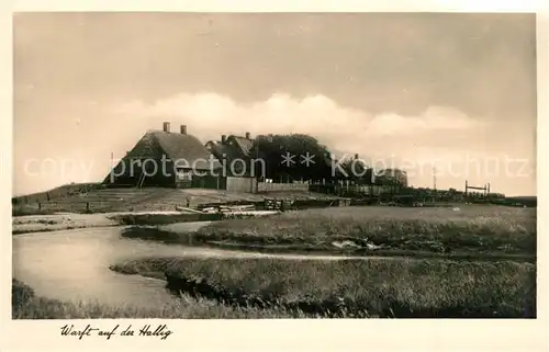 AK / Ansichtskarte Hallig_Nordsee Warft Hallig Nordsee