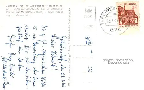 AK / Ansichtskarte Marktschellenberg Gasthof Goetschenhof mit Untersberg Marktschellenberg