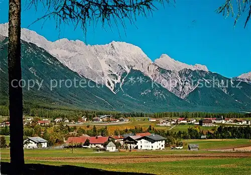 AK / Ansichtskarte Obsteig_Tirol Panorama mit Mieminger Kette Obsteig_Tirol