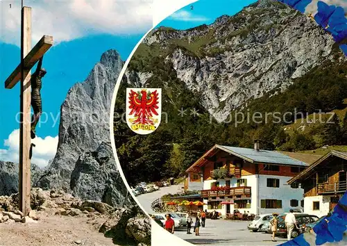 AK / Ansichtskarte Kirchdorf_Tirol Stripsenjochkreuz mit Predigtstuhl Unterkunftshaus Griesneralm Kirchdorf Tirol