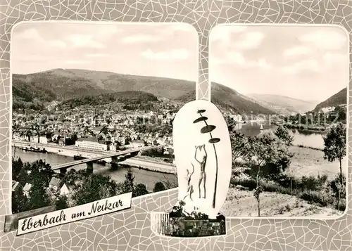 AK / Ansichtskarte Eberbach_Neckar Landschaftspanorama Eberbach Neckar