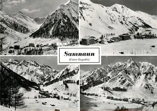 AK / Ansichtskarte Samnaun_Dorf Winterpanorama Muttler Samnaun Dorf