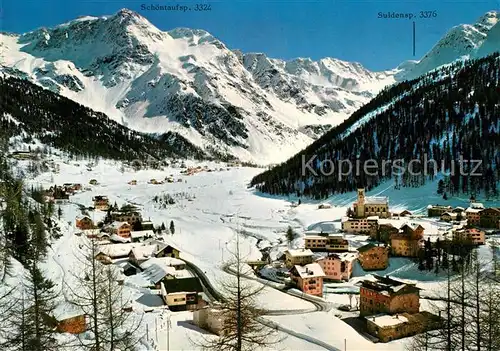 AK / Ansichtskarte Sulden_Ortler Winterpanorama Kirche Suldenspitze Sulden_Ortler