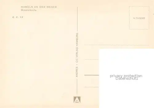 AK / Ansichtskarte Hameln_Weser Muensterkirche Hameln Weser