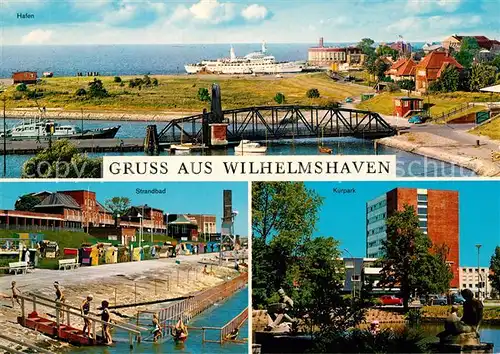 AK / Ansichtskarte Wilhelmshaven Hafen Badesteg Kurpark Wilhelmshaven