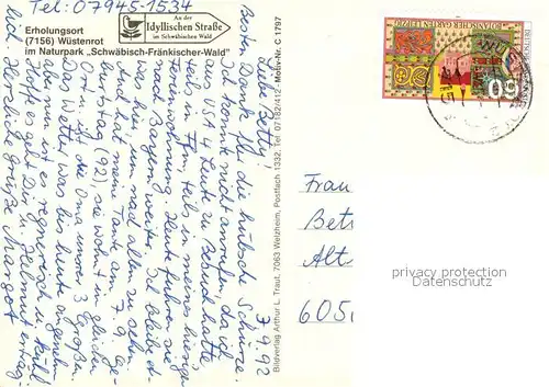 AK / Ansichtskarte Wuestenrot Freischach Maienfels Steinknickle Rathaus Kreuzle Burgfriedenhalle Wuestenrot