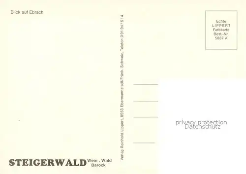 AK / Ansichtskarte Ebrach_Oberfranken Panorama Ebrach Oberfranken