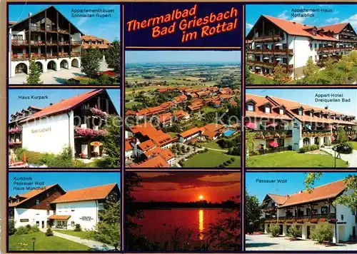 AK / Ansichtskarte Bad_Griesbach_Rottal Appartementhaeuser Sonnleiten Rupert Rottalblick Dreiquellen Bad Kurklinik Bad_Griesbach_Rottal