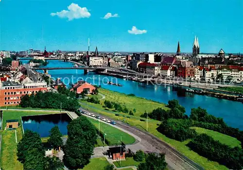 AK / Ansichtskarte Bremen Fliegeraufnahme An der Weser Bremen