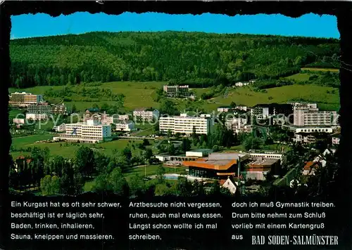 AK / Ansichtskarte Bad_Soden Salmuenster Kurkliniken Gedicht Bad_Soden Salmuenster