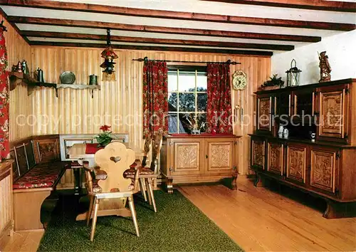 AK / Ansichtskarte Schonach_Schwarzwald Holzschnitzerei Jagdzimmer Schonach Schwarzwald