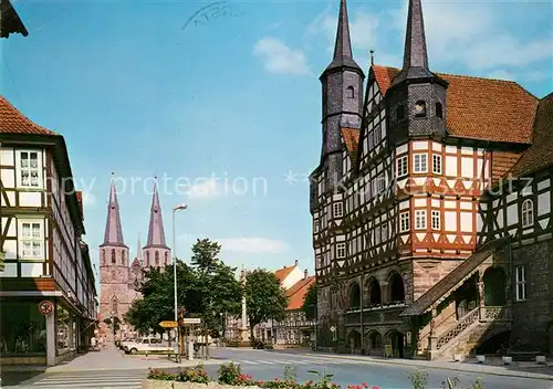 AK / Ansichtskarte Duderstadt Rathaus Fachwerkhaus St Cyriakuskirche Duderstadt