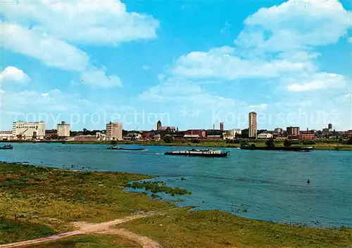 AK / Ansichtskarte Wesel_Rhein Rheinansicht Binnenschifffahrt Wesel Rhein