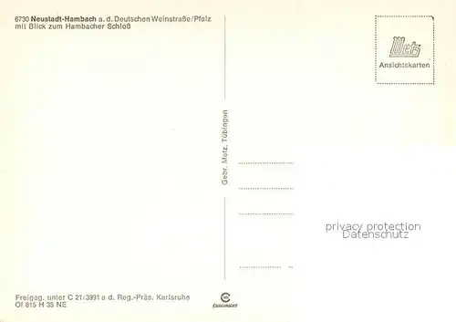 AK / Ansichtskarte Hambach_Neustadt Fliegeraufnahme Hambach_Neustadt