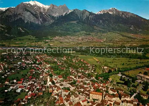AK / Ansichtskarte Bad_Ragaz mit Falknis und Vilan Fliegeraufnahme Bad_Ragaz