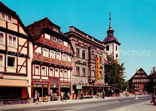 AK / Ansichtskarte Hoexter_Weser Marktstrasse und St Nikolai Kirche Hoexter Weser