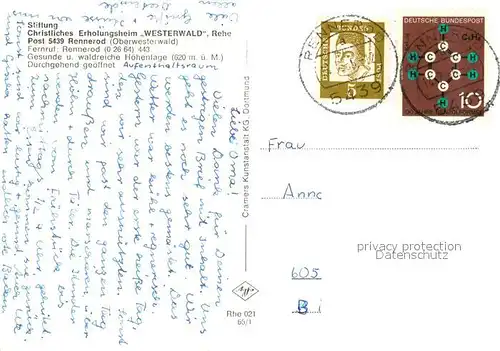 AK / Ansichtskarte Rennerod Stiftung Erholungsheim Westerwald Rehe Rennerod