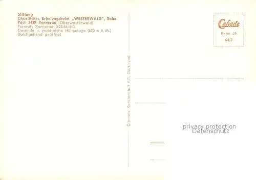 AK / Ansichtskarte Rennerod Christl Erholungsheim Westerwald Rehe Rennerod
