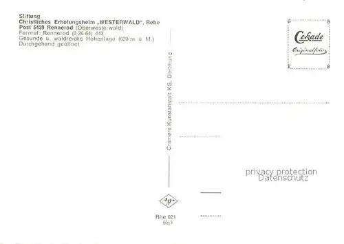 AK / Ansichtskarte Rennerod Christl Erholungsheim Westerwald Rehe Rennerod