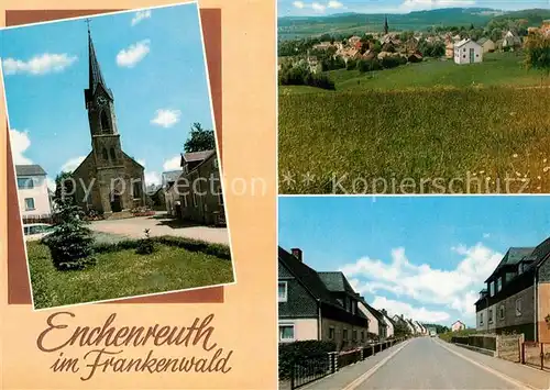 AK / Ansichtskarte Enchenreuth Kirche Panorama Strasse Enchenreuth