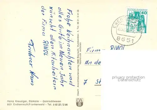 AK / Ansichtskarte Enchenreuth Kirche Panorama Strasse Enchenreuth