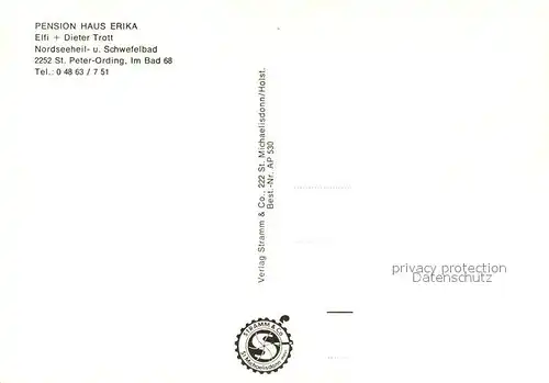 AK / Ansichtskarte St_Peter Ording Pension Haus Erika St_Peter Ording