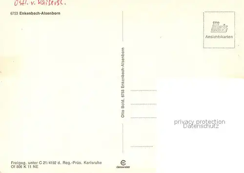 AK / Ansichtskarte Enkenbach Alsenborn Fliegeraufnahme Enkenbach Alsenborn
